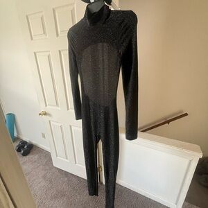 Black Sparkly Full-Body Jumpsuit